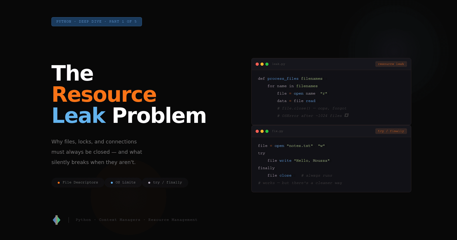 Why Python Makes you "Close" Things (And What Happens When You Don't)