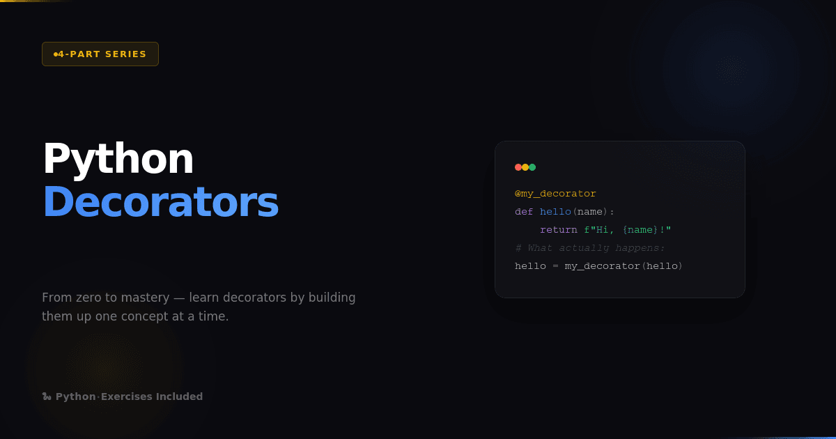 Python Decorators From the Ground Up